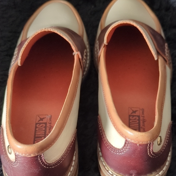 PIKOLINOS Cream and Brown Loafers - Picture 6 of 7